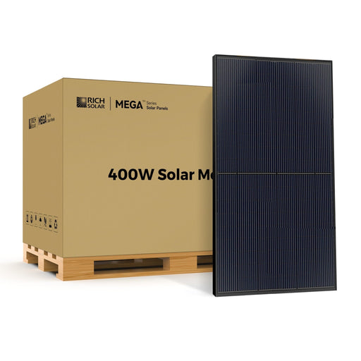 Rich Solar | MEGA 400 | 400 Watt Solar Panel | Premium Grid-tie or Off-grid Solar Panel | 25-Year Output Warranty | UL Certified