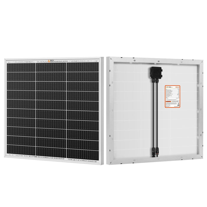 Rich Solar | MEGA 50 | 50 Watt Solar Panel | Compact 12V Off-Grid Solar Panel for Boats, Vans, Trailers | 25-Year Output Warranty | UL Certified