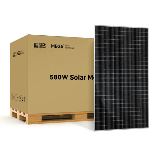 Rich Solar | MEGA 580 Bifacial 580W Solar Panel for Grid-Tie and Off-Grid Systems