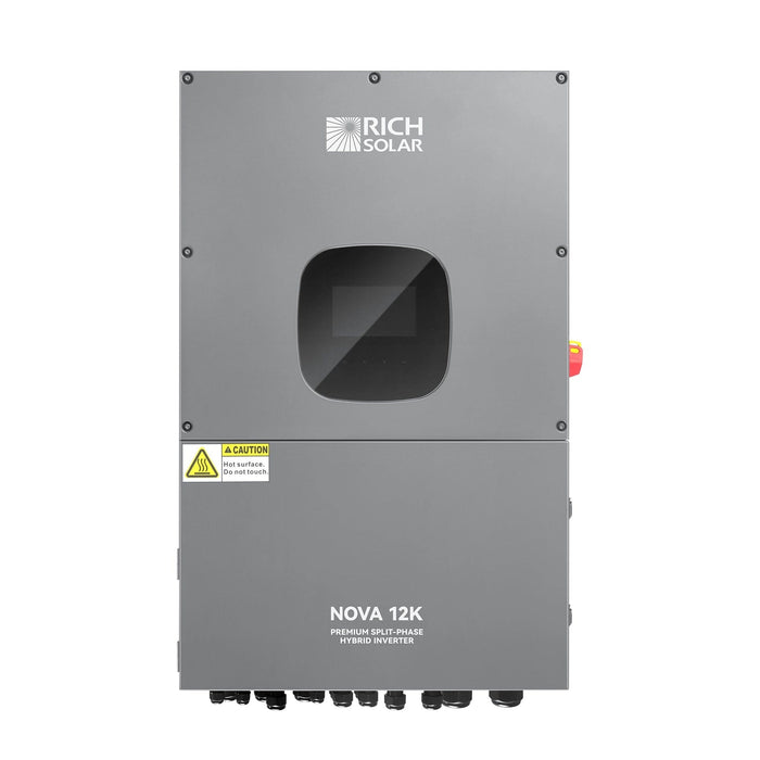 Rich Solar | NOVA 12K | 12000 Watt 48V Split Phase Hybrid Inverter | 12000W PV Input, 10000W Continuous Output 120/240V | Premium 12000W 48V Hybrid Inverter | UL Certified