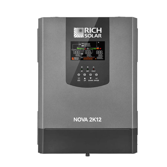 Rich Solar | NOVA 2K12 2000W 12V Pure Sine Wave Inverter with Built-in Transfer Switch | UL458 Certified