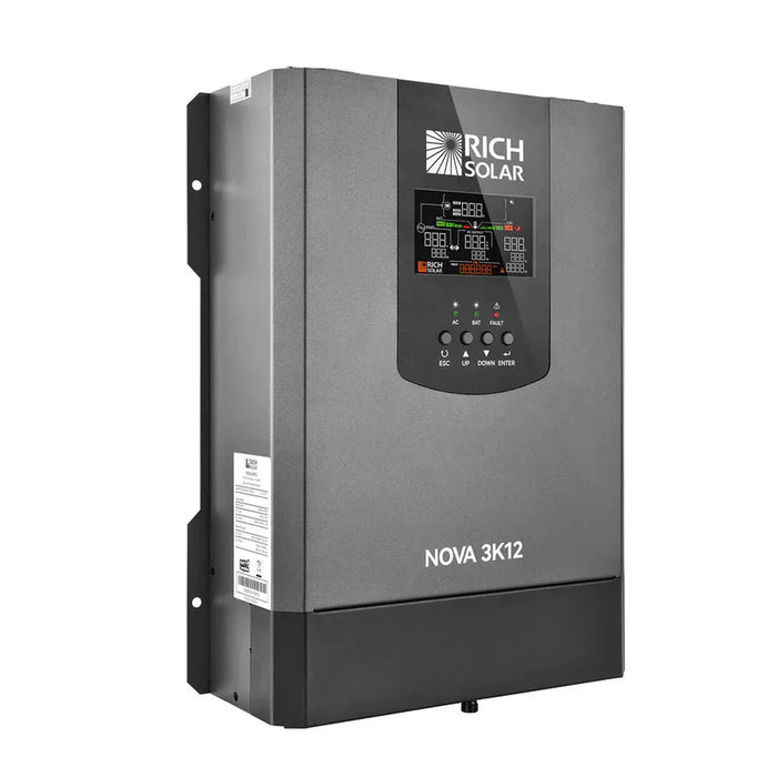 Rich Solar | NOVA 3K12 3000W 12V Pure Sine Wave Inverter with Built-in Transfer Switch | UL458 Certified