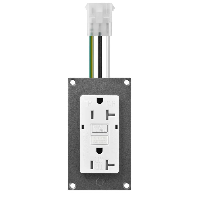 Rich Solar | Slim 20 Amp GFCI Outlet with Self-Test, Tamper-Resistant Design, and LED Indicator