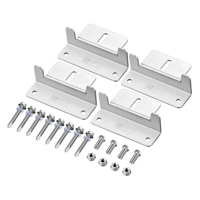 Rich Solar | Z-Brackets Mounting Hardware for MEGA Series Solar Panels