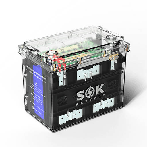 SOK Battery | 12V 100Ah LiFePO₄ Battery with Bluetooth, Clear Sealed Box