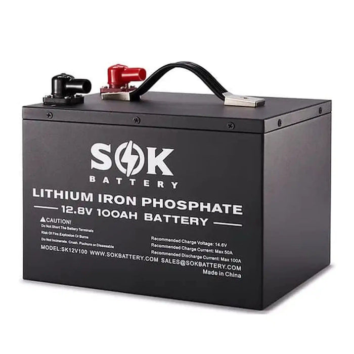 SOK Battery | SOK 100Ah 12V LiFePO4 Deep Cycle Battery