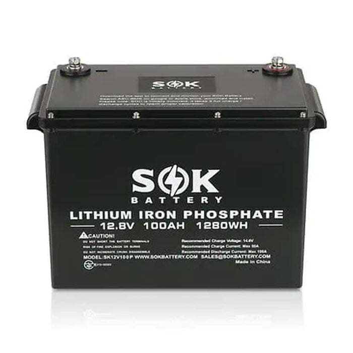 SOK Battery | SOK Lithium Iron Phosphate 12V 100Ah Battery,Marine Grade