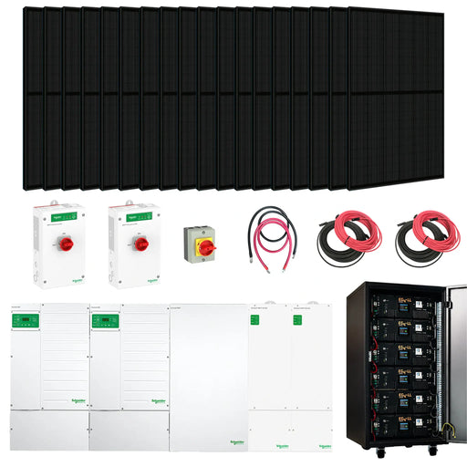 Schneider | Dual XW Pro 13.6kW 120/240V Output | 30.72kWh EG4-LL V2 Battery Powerwall | 12710 Watts of Solar| Complete Hybrid Solar Kit