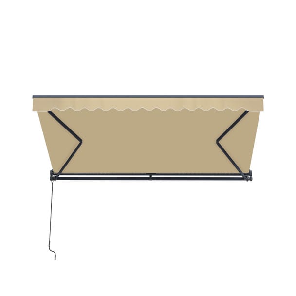 ALEKO | Moroccan Semi-Cassette Motorized Patio Awning - Desert Sand  - 12 X 10