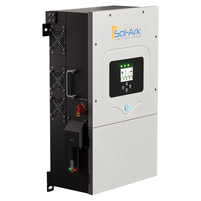 Sol-Ark | 12K-2P 120/240/208V 48V All-In-One Pre-Wired Hybrid Solar Inverter | 10-Year Warranty