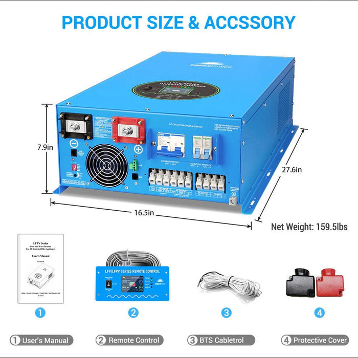 SunGold Power | 12000W 48V Split Phase Pure Sine Wave Inverter Charger