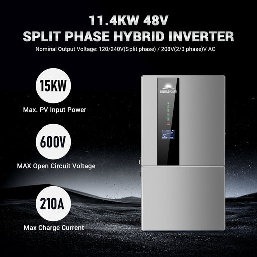 SunGoldPower | 11.4KW Hybrid Inverter 48V Split Phase SGN11.4KHB-48