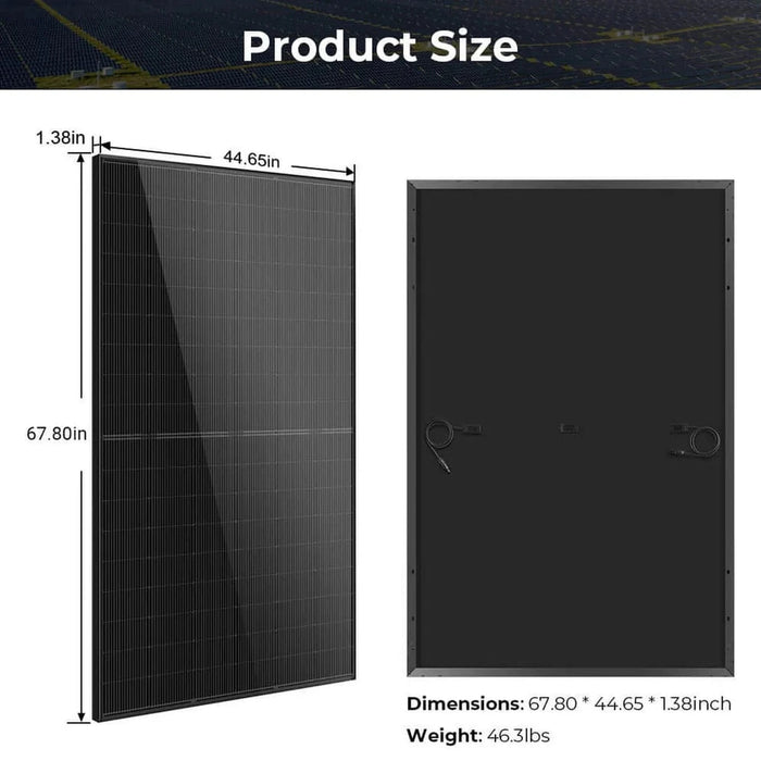 SunGoldPower | 440W Mono Black N-Type Solar Panels Full Pallet 32 Panels