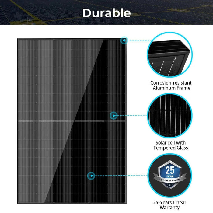 SunGoldPower | 440W Mono Black N-Type Solar Panels Full Pallet 32 Panels