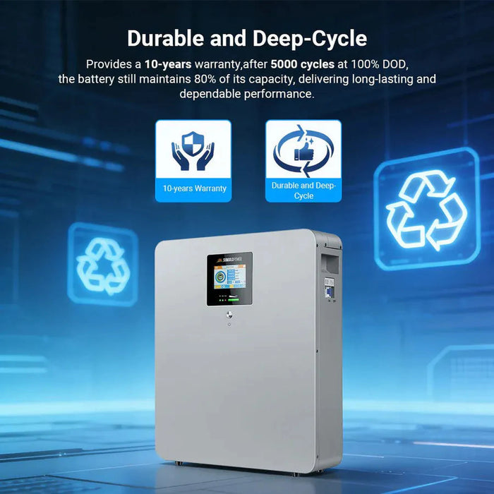 SunGoldPower | CoreX 5 Elite Wall-Mounted Battery 48V 100Ah Residential Energy Storage System