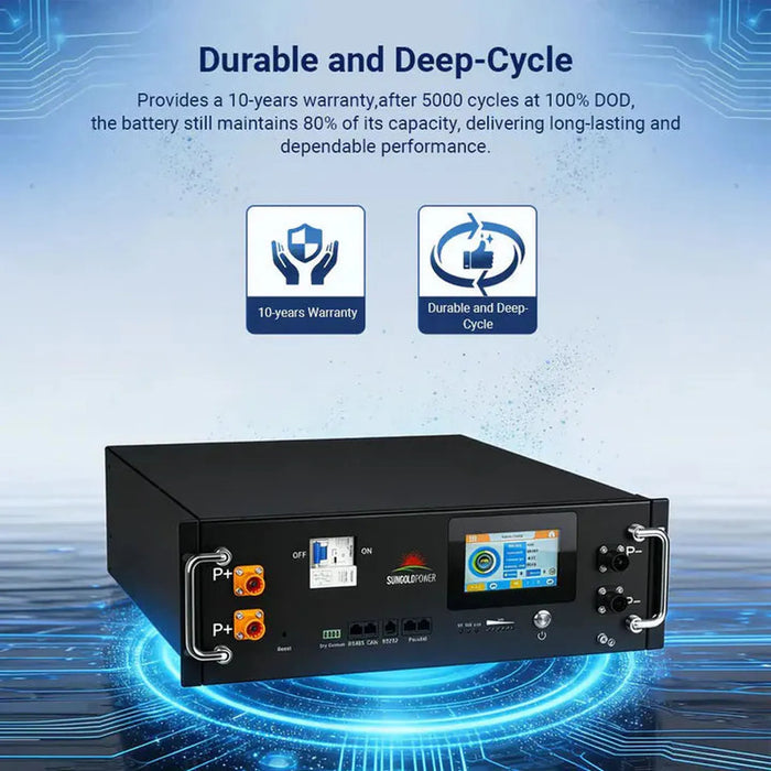 SunGoldPower | CoreX 5 Pro Server Rack Battery 48V 100Ah Residential Energy Storage System
