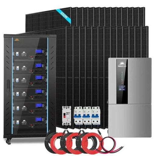 SunGoldPower | Hybrid Solar Kit 11.4KW 48V Split Phase 30.72KWH Lithium Battery 28 X 450 Watt Solar Panel SGH-11N3E