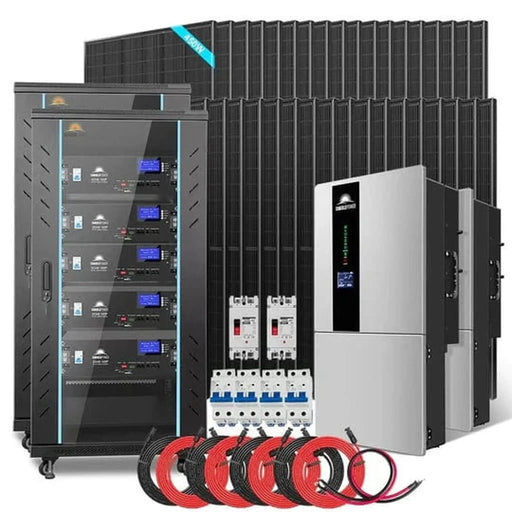 SunGoldPower | Hybrid Solar Kit 11.4KW 48V Split Phase 51.2 KWH Lithium Battery 36 X 450 Watt Solar Panel SGH-11N5E