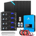 SunGoldPower | Off Grid Solar Kit 12 X 450 Watts Solar Panels 4 X 5.12kWh Lithium Battery 8000W Solar Inverter 48VDC 120V/240V SGM-8K20
