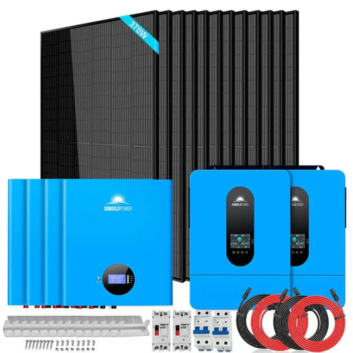 SunGoldPower | Off-Grid Solar Kit 13000W 48VDC 120VAC/240V 20.48KWH PowerWall Lithium Battery 12 X 370 Watts Solar Panels SGM-1320M image 10