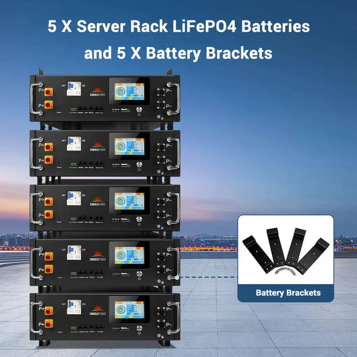 SunGoldPower | Off-Grid Solar Kits 12kW | 120V/240V with 48v LiFePO4 Lithium Batteries & 415w Solar Panels
