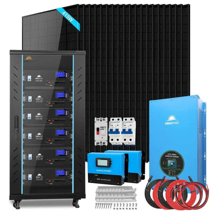 SunGoldPower | Off-Grid Solar Kits 12kW/15kW/18kW Options 120V/240V with 48v LiFePO4 Lithium Batteries & 415w Solar Panels SGR-18K20E image 15