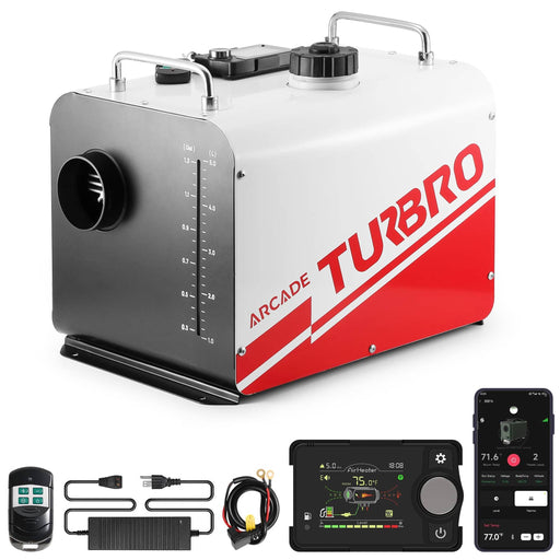 TURBRO | Arcade H8BP Diesel Heater, 8kW Triple Power, All-in-One Compact