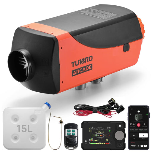 TURBRO | Arcade S8BP Diesel Heater, 8kW Dual Voltage, 4 Gal Large Tank