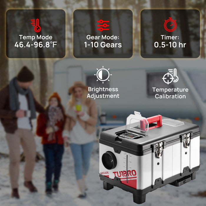 TURBRO | Arcade T8BP Diesel Heater, 9kW Triple Power, Toolbox Design