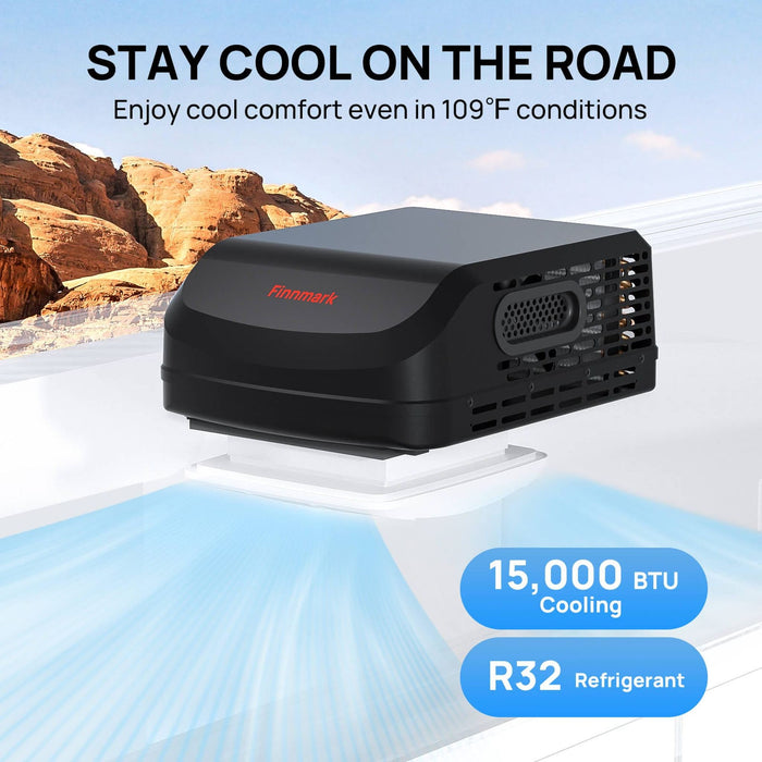 TURBRO | Finnmark 15,000 BTU Rooftop RV Air Conditioner R32