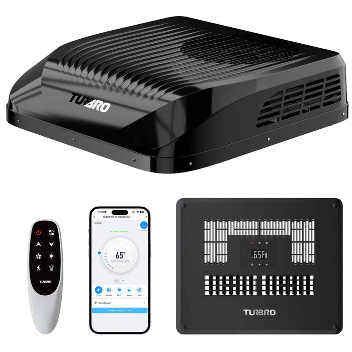 TURBRO | Greenland 9,000 BTU 12V DC Inverter Rooftop RV Air Conditioner R32