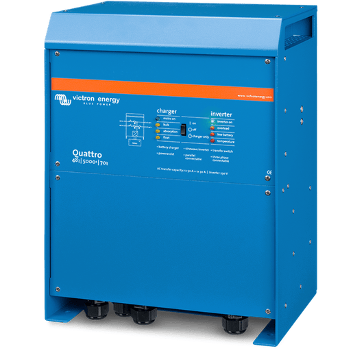 Victron Energy | Quattro 48/5000/70-100/ 120VAC VE Bus, Pure Sine Wave Inverter/Charger