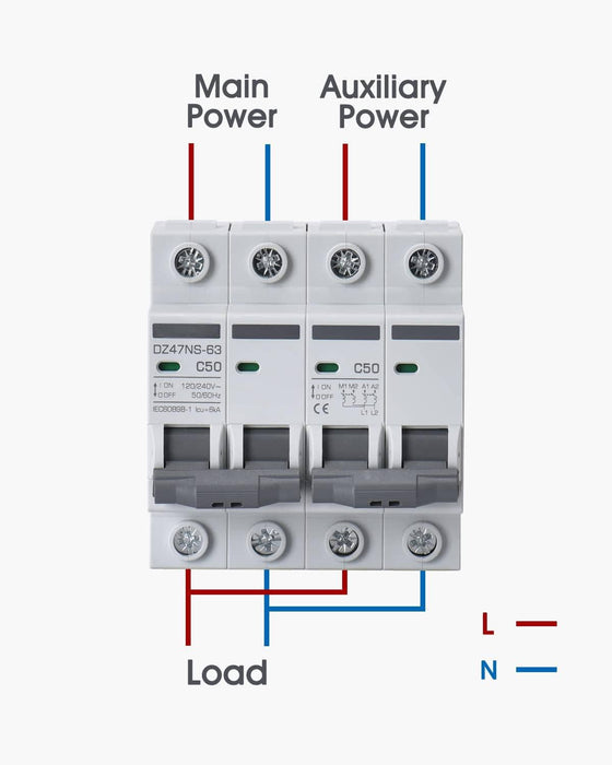 ACOPOWER |  50A AC Manual Transfer Switch
