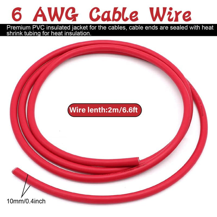 ACOPOWER | 13Ft 6AWG Battery Power Tinned Copper Cable