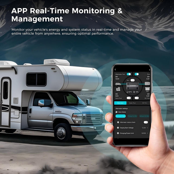 ACOPOWER |  Dual Input Alternator and Solar DC to DC Charger