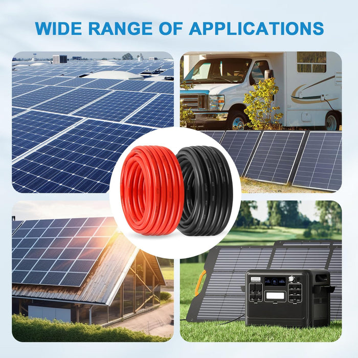 ACOPOWER |  10Ft Solar Extension Cable 10 AWG(6mm²)