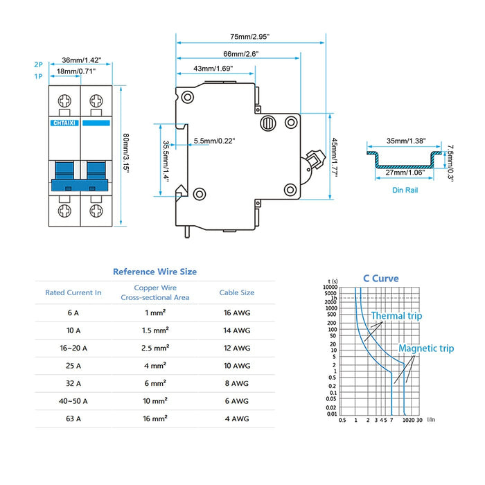 ACOPOWER |  DC Miniature Circuit Breaker