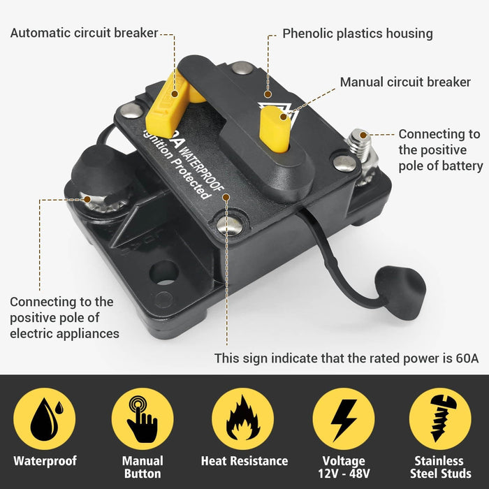ACOPOWER |  80/300 Amp Circuit Breaker