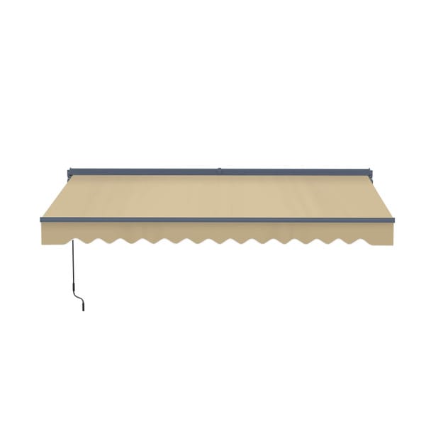ALEKO | Moroccan Semi-Cassette Motorized Patio Awning - Desert Sand  - 12 X 10