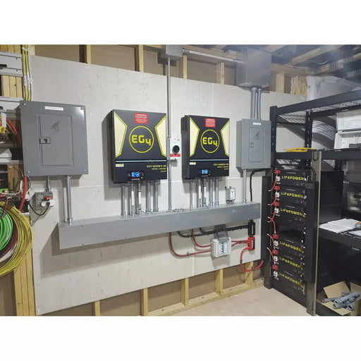 EG4 | Complete Off-Grid Solar Kit - 13,000W 120/240V Output / 48VDC 20.5kWh EG4-LifePower4 Lithium Powerwall 48VDC + 11,040 Watts of Solar PV |