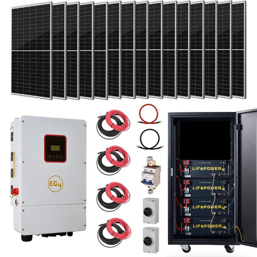 EG4 | Hybrid Solar Kit - 8,000W 120/240V Output + 20.5kWh Lithium Powerwall + 10,920 Watts of Solar PV