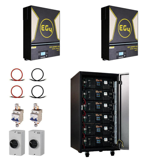 EG4 | Off-Grid 13kW 120/240V Kit | 30.72kWh Battery Bank | 2 x EG4 6500EX-48 + 6x EG4 Server Rack Batteries
