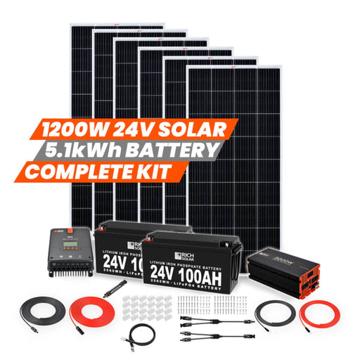 Rich Solar | 1200 Watt 24v Complete Solar Kit