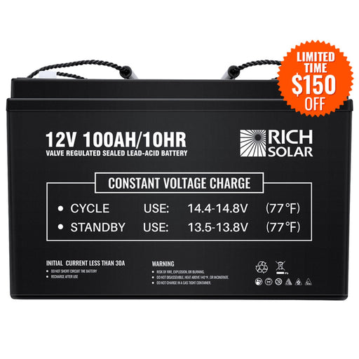 Rich Solar | 12V 100Ah Deep Cycle AGM Battery