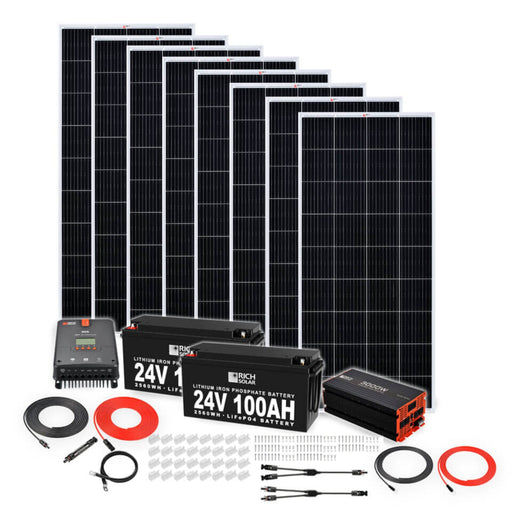 Rich Solar | 1600 Watt 24V Complete Solar Kit
