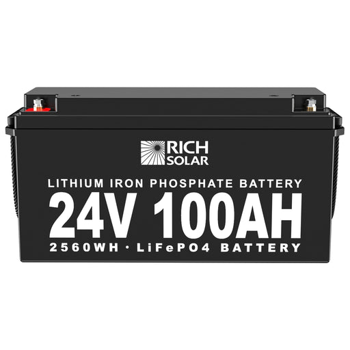Rich Solar | 24V 100Ah LiFePO4 Lithium Iron Phosphate Battery