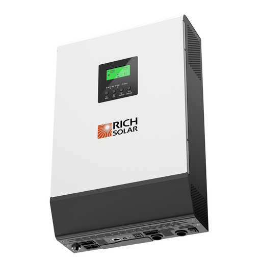 Rich Solar | Hybrid Off-Grid Inverter | 2400W 24V 120A Output + 2.4kW Solar Input | 80A MPPT Charge Controller Grid Feedback Optional