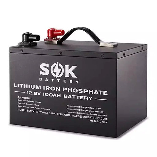 SOK Battery | 12V 100Ah LiFePO4 Battery Bluetooth & Built-in Heater Pro | 12V Systems Only*