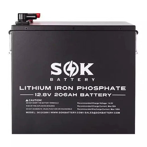 SOK Battery | 12V 206Ah-H 12V LiFePO4 Battery Bluetooth & Built-in heater | SK12V206H