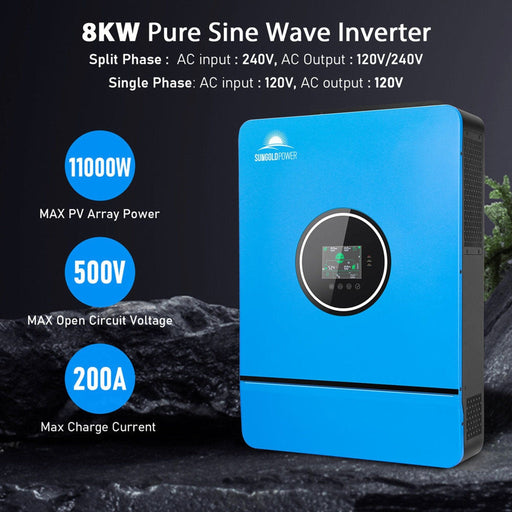 SunGoldPower | Off-Grid Solar Kit 8000W 48VDC 120V/240V LifePo4 10.24KWH Lithium Battery | 8x 415 Watts Solar Panels image 13